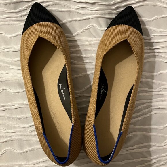 NWOT Rothy's The High Point Heel Camel Tan Black Captoe Size 9 - Picture 10 of 10